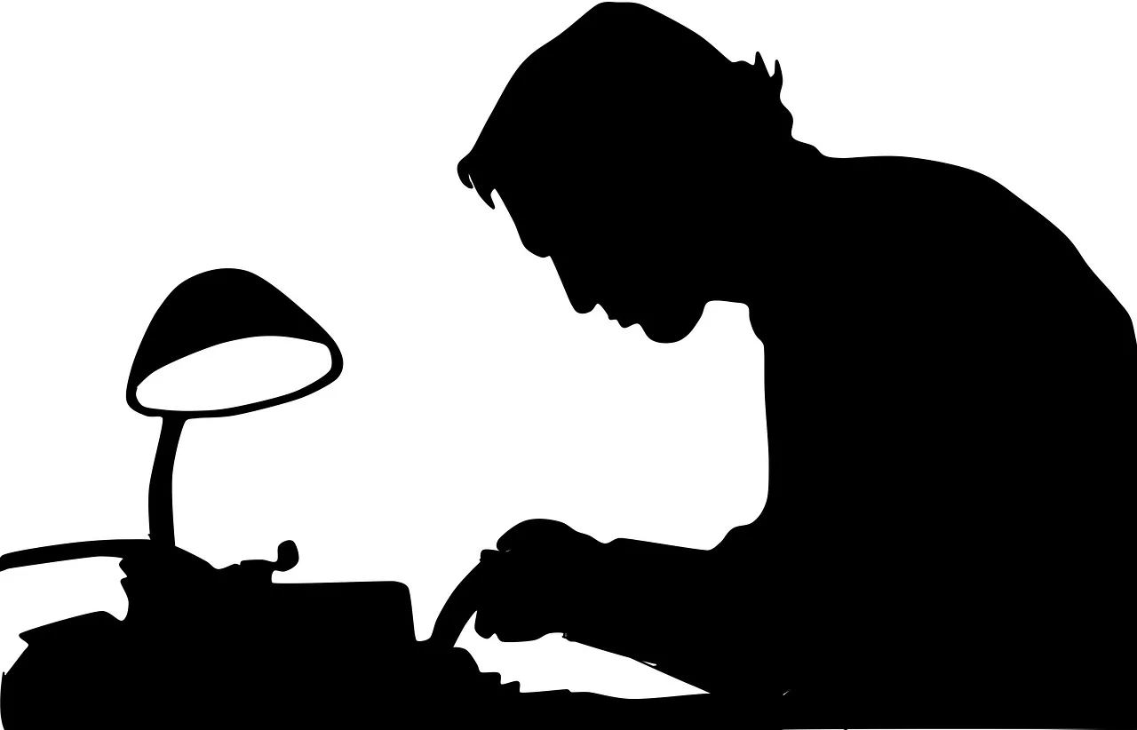 writer, shadow, man