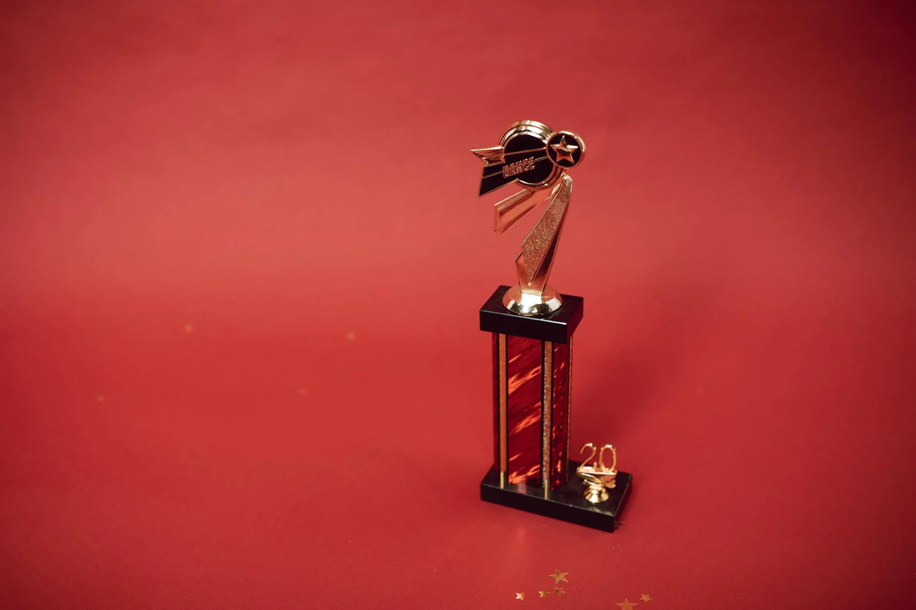 a trophy for the winner of a dance contest